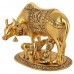 Oxidized Golden Metal Kamdhenu Cow with Calf / Bal Gopal Big